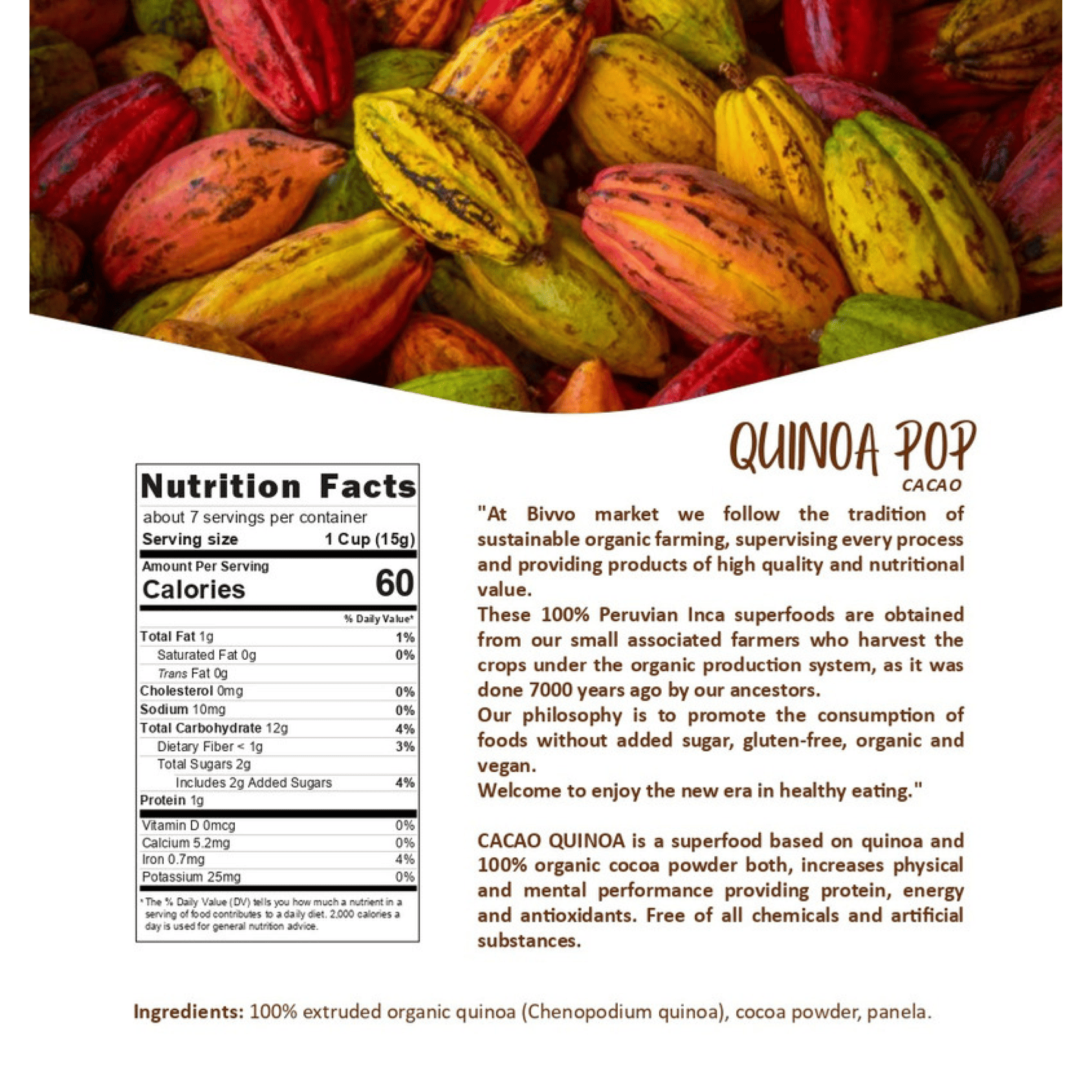 Cacao Quinoa Pops